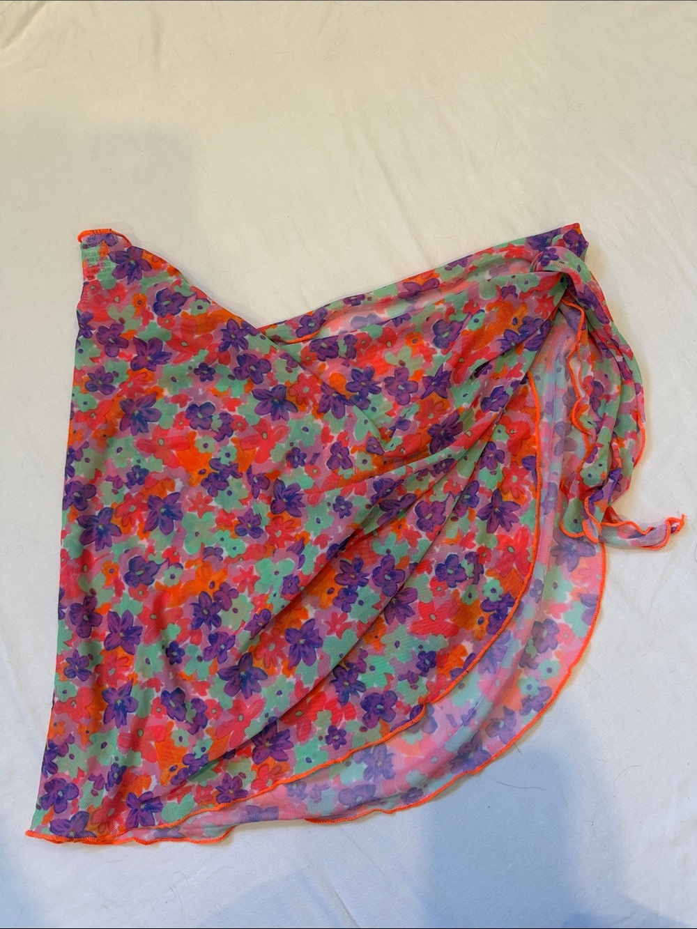 Ron Jon Floral Swim Sarong in Purple, Orange, Green